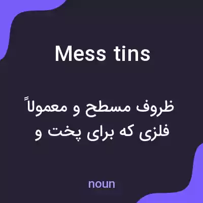 معنی mess tins به فارسی معنی mess tins به فارسی
