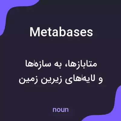 معنی metabases به فارسی معنی metabases به فارسی