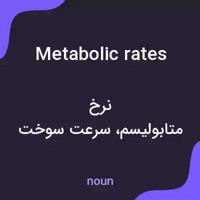 معنی metabolic rates به فارسی معنی metabolic rates به فارسی