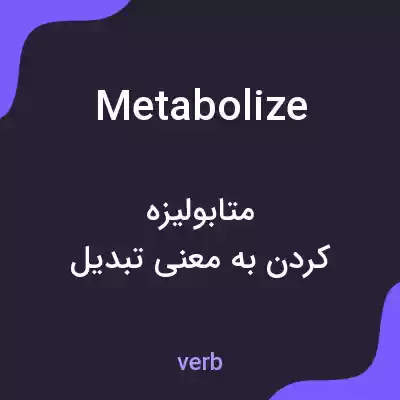 معنی metabolize به فارسی معنی metabolize به فارسی