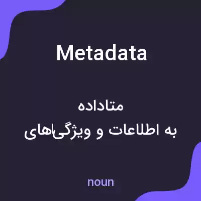 معنی metadata به فارسی معنی metadata به فارسی