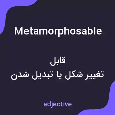 معنی metamorphosable به فارسی معنی metamorphosable به فارسی