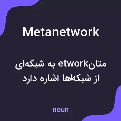 معنی metanetwork به فارسی معنی metanetwork به فارسی