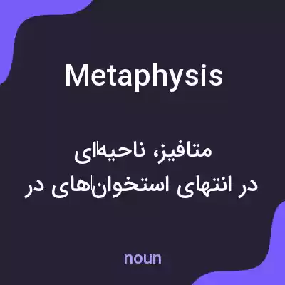 معنی metaphysis به فارسی