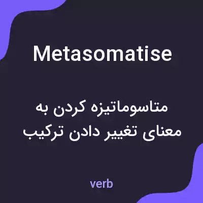 معنی metasomatise به فارسی معنی metasomatise به فارسی