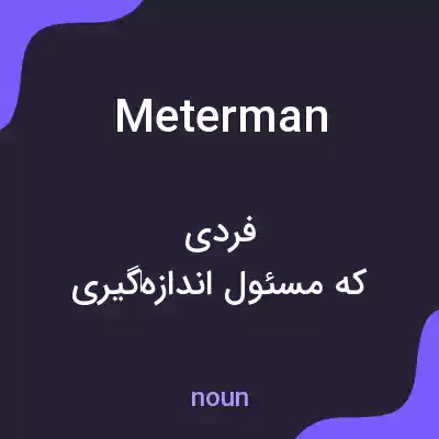 معنی meterman به فارسی معنی meterman به فارسی