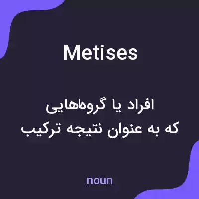 معنی metises به فارسی معنی metises به فارسی