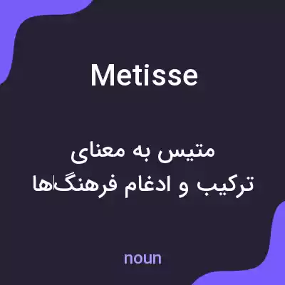 معنی metisse به فارسی معنی metisse به فارسی
