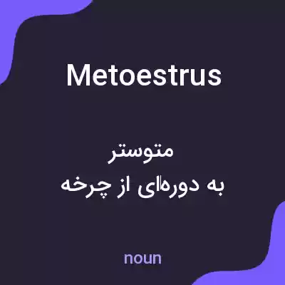 معنی metoestrus به فارسی معنی metoestrus به فارسی