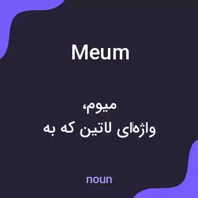 معنی meum به فارسی معنی meum به فارسی