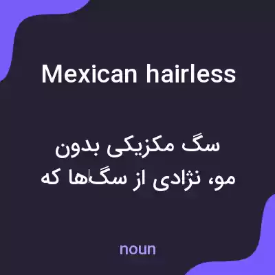 معنی mexican hairless به فارسی معنی mexican hairless به فارسی