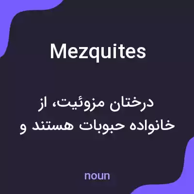 معنی mezquites به فارسی معنی mezquites به فارسی