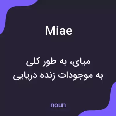 معنی miae به فارسی معنی miae به فارسی
