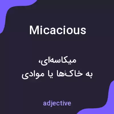 معنی micacious به فارسی معنی micacious به فارسی
