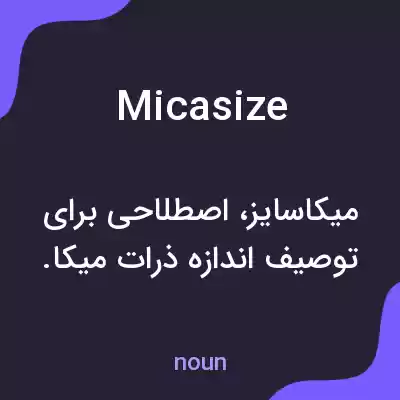 معنی micasize به فارسی معنی micasize به فارسی