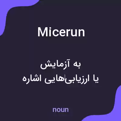 معنی micerun به فارسی معنی micerun به فارسی