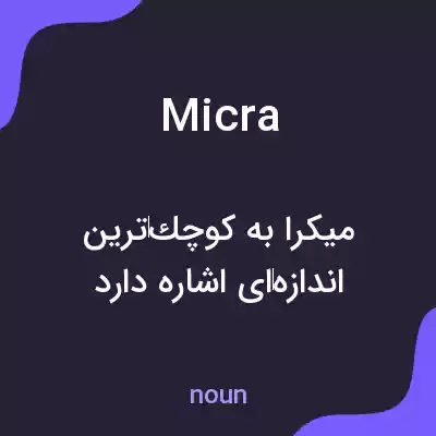 معنی micra به فارسی معنی micra به فارسی
