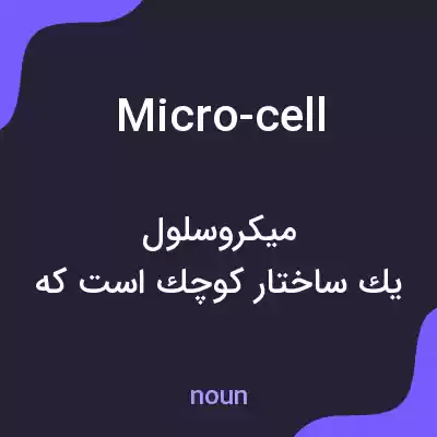 معنی micro-cell به فارسی معنی micro-cell به فارسی
