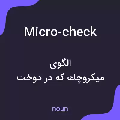 معنی micro-check به فارسی معنی micro-check به فارسی