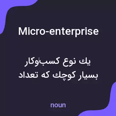 معنی micro-enterprise به فارسی معنی micro-enterprise به فارسی