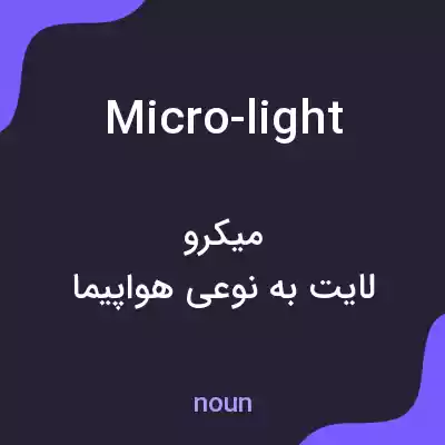 معنی micro-light به فارسی معنی micro-light به فارسی