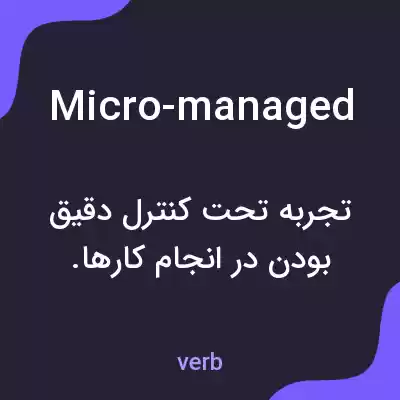 معنی micro-managed به فارسی معنی micro-managed به فارسی