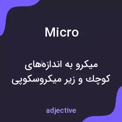 معنی micro به فارسی معنی micro به فارسی