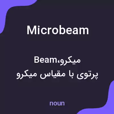 معنی microbeam به فارسی معنی microbeam به فارسی