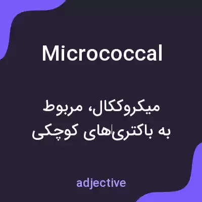 معنی micrococcal به فارسی معنی micrococcal به فارسی