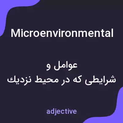 معنی microenvironmental به فارسی معنی microenvironmental به فارسی