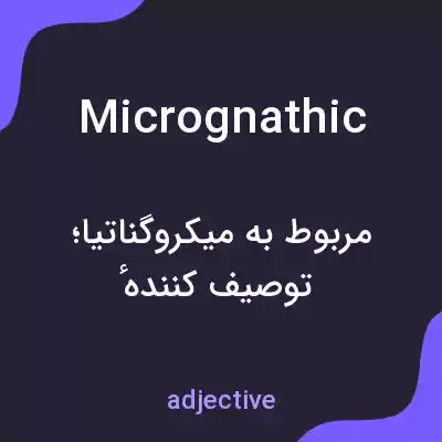 معنی micrognathic به فارسی معنی micrognathic به فارسی