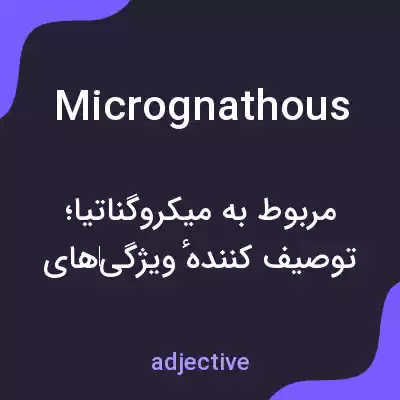 معنی micrognathous به فارسی معنی micrognathous به فارسی