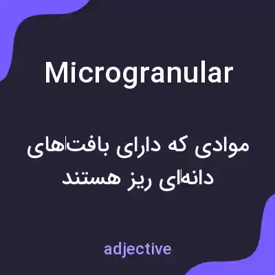 معنی microgranular به فارسی معنی microgranular به فارسی