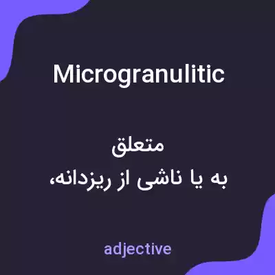 معنی microgranulitic به فارسی معنی microgranulitic به فارسی