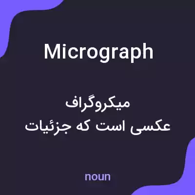 معنی micrograph به فارسی معنی micrograph به فارسی