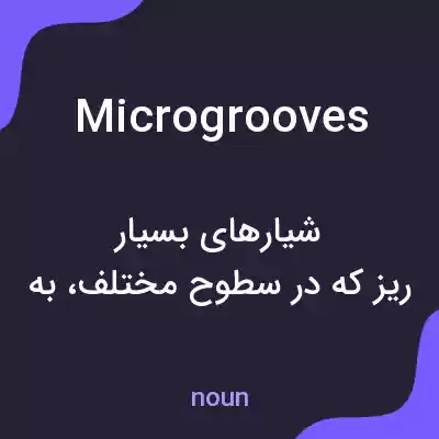 معنی microgrooves به فارسی معنی microgrooves به فارسی