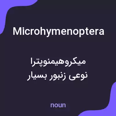 معنی microhymenoptera به فارسی معنی microhymenoptera به فارسی