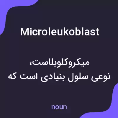 معنی microleukoblast به فارسی معنی microleukoblast به فارسی