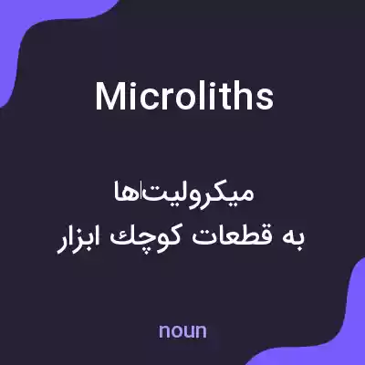 معنی microliths به فارسی