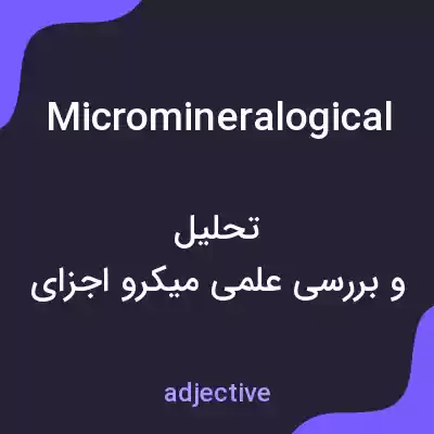 معنی micromineralogical به فارسی معنی micromineralogical به فارسی