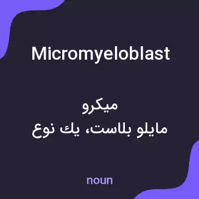 معنی micromyeloblast به فارسی معنی micromyeloblast به فارسی