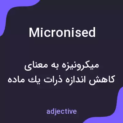 معنی micronised به فارسی معنی micronised به فارسی