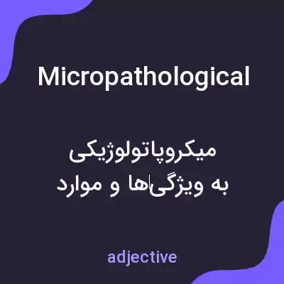 معنی micropathological به فارسی معنی micropathological به فارسی
