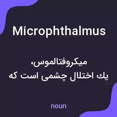 معنی microphthalmus به فارسی معنی microphthalmus به فارسی