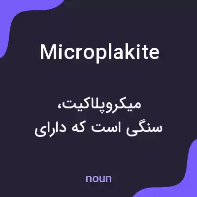 معنی microplakite به فارسی معنی microplakite به فارسی