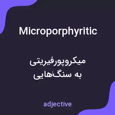 معنی microporphyritic به فارسی معنی microporphyritic به فارسی