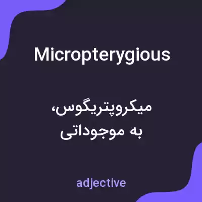 معنی micropterygious به فارسی معنی micropterygious به فارسی