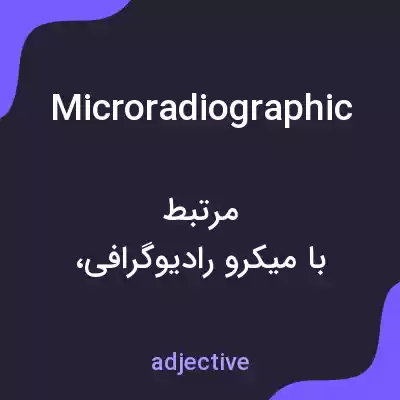 معنی microradiographic به فارسی معنی microradiographic به فارسی