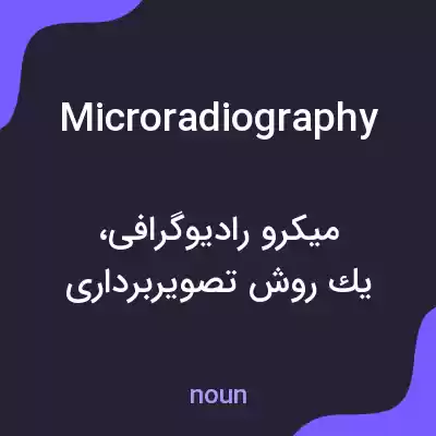 معنی microradiography به فارسی معنی microradiography به فارسی