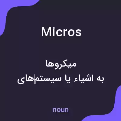 معنی micros به فارسی معنی micros به فارسی